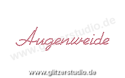 Glitzerschrift aus Strass "Augenweide" zum aufbügeln 3051
