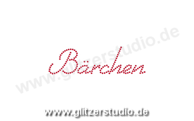 Glitzerschrift aus Strass "Bärchen" zum aufbügeln 3052