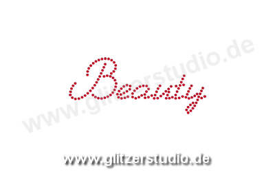 Glitzerschrift aus Strass "Beauty" zum aufbügeln 3053