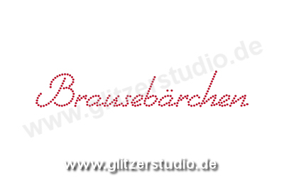 Glitzerschrift aus Strass "Brausebärchen" zum aufbügeln 3057