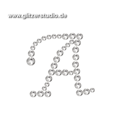 Buchstabe A aus Strass zum aufbügeln BST-A