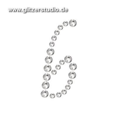 Buchstabe b aus Strass zum aufbügeln BST-b
