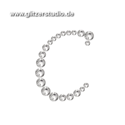 Buchstabe C aus Strass zum aufbügeln BST-C