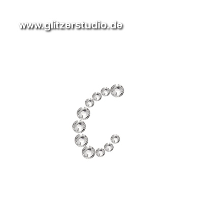 Buchstabe c aus Strass zum aufbügeln BST-c