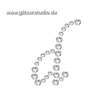 Buchstabe d aus Strass zum aufbügeln BST-d