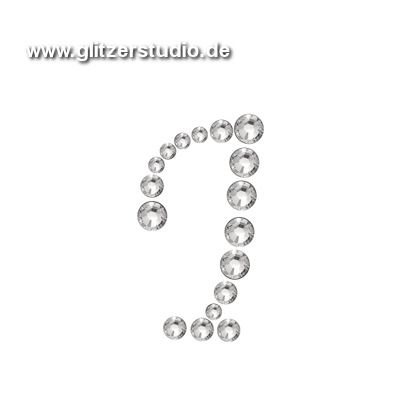 Buchstabe I aus Strass zum aufbügeln BST-I