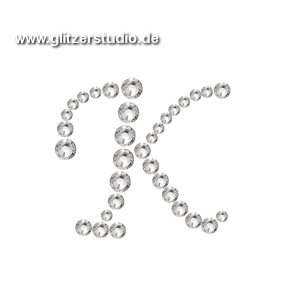 Buchstabe K aus Strass zum aufbügeln BST-K