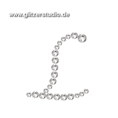Buchstabe L aus Strass zum aufbügeln BST-L