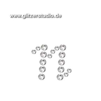Buchstabe n aus Strass zum aufbügeln BST-n
