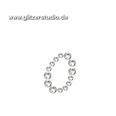 Buchstabe o aus Strass zum aufbügeln BST-o
