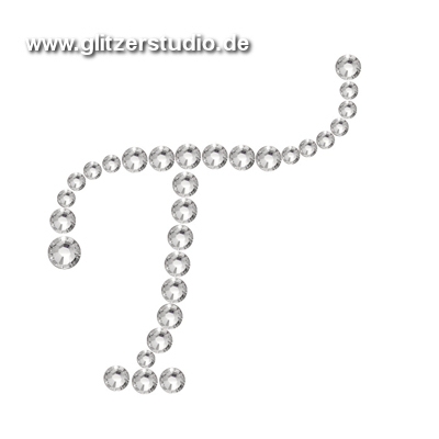 Buchstabe T aus Strass zum aufbügeln BST-T