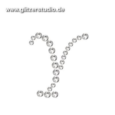 Buchstabe Y aus Strass zum aufbügeln BST-Y