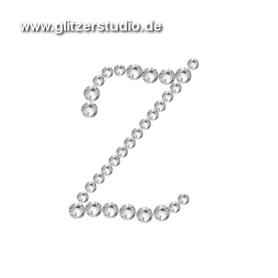 Buchstabe Z aus Strass zum aufbügeln BST-Z