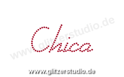 Glitzerschrift aus Strass "Chica" zum aufbügeln 3062