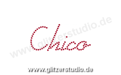 Glitzerschrift aus Strass "Chico" zum aufbügeln 3063