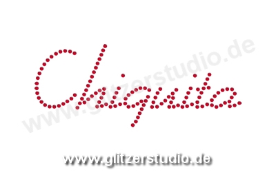 Glitzerschrift aus Strass "Chiquita" zum aufbügeln 3064