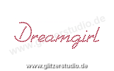 Glitzerschrift aus Strass "Dreamgirl" zum aufbügeln 3066