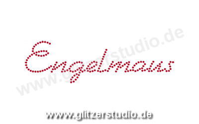 Glitzerschrift aus Strass "Engelmaus" zum aufbügeln 3067