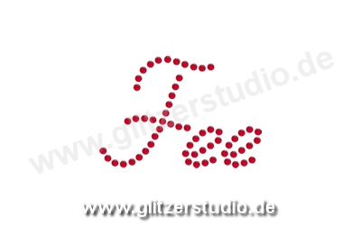 Glitzerschrift aus Strass "Fee" zum aufbügeln 3069